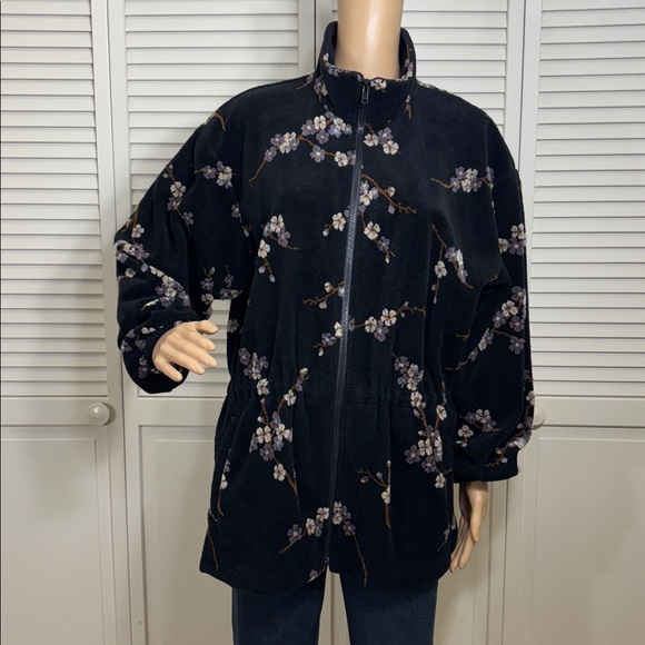 Tsunami Bohemian Floral Fleece Warm Jacket Medium - Picture 1 of 12